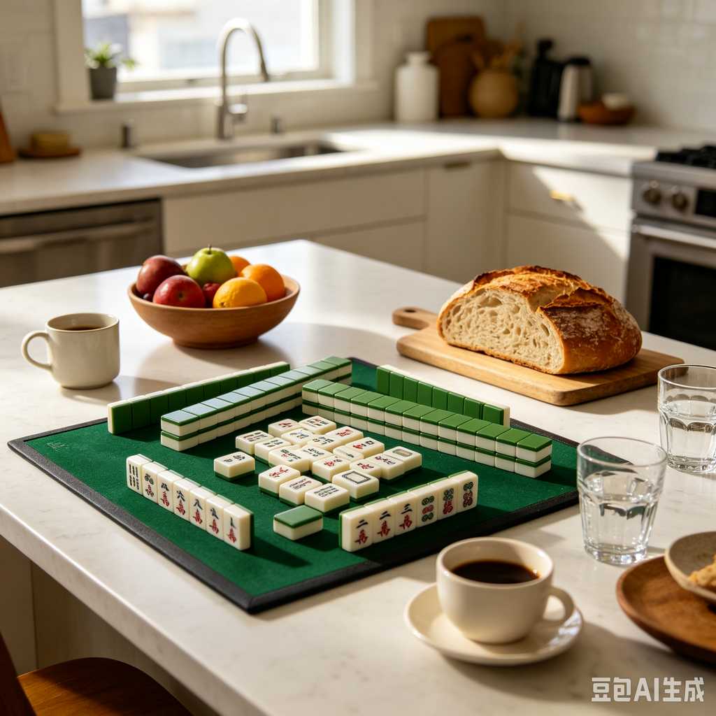 flat print mahjong set