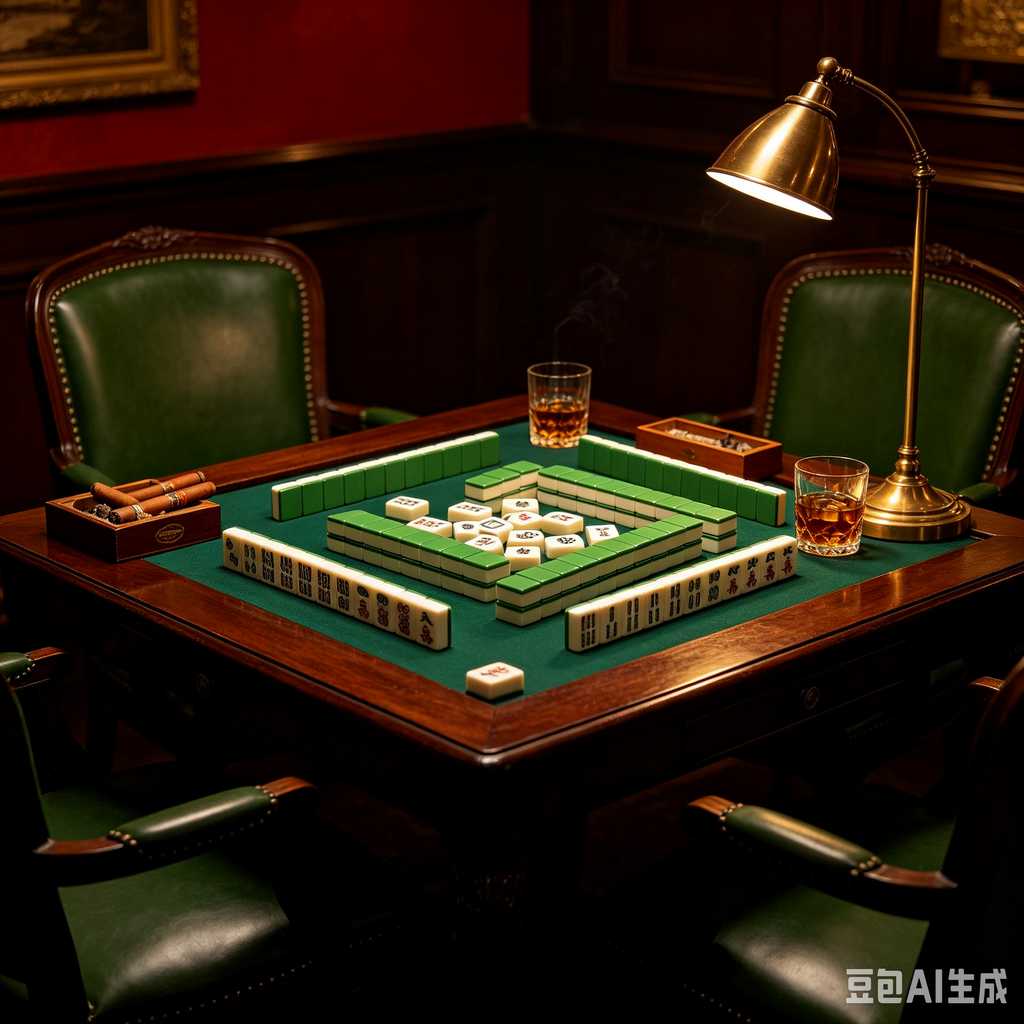 antique style mahjong set