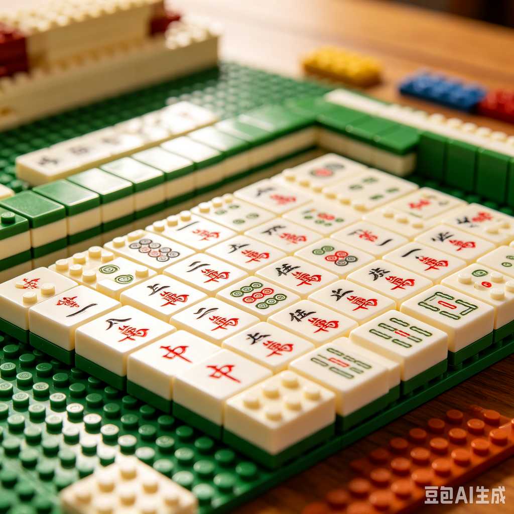 green transparent mahjong tiles
